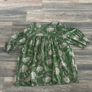 GIGIO USA Green Floral Babydoll Dress - Size S